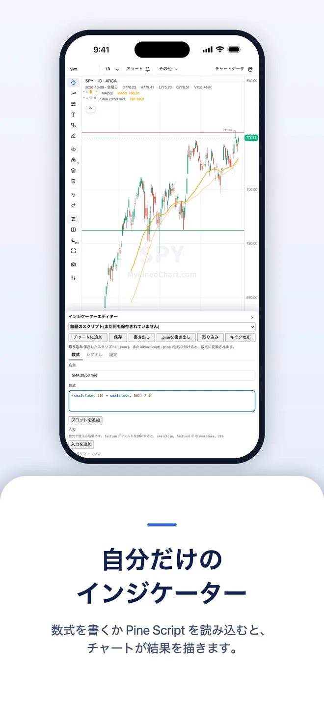 iPhoneのMyLinedChart、画像5