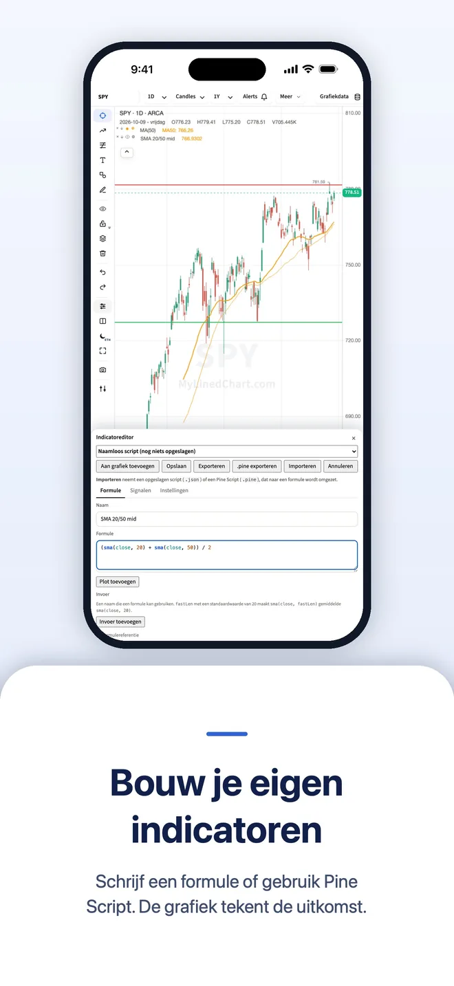 MyLinedChart op iPhone, afbeelding 5