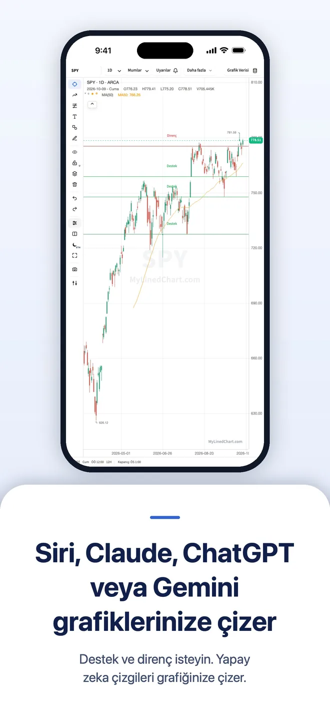iPhone üzerinde MyLinedChart, görsel 2
