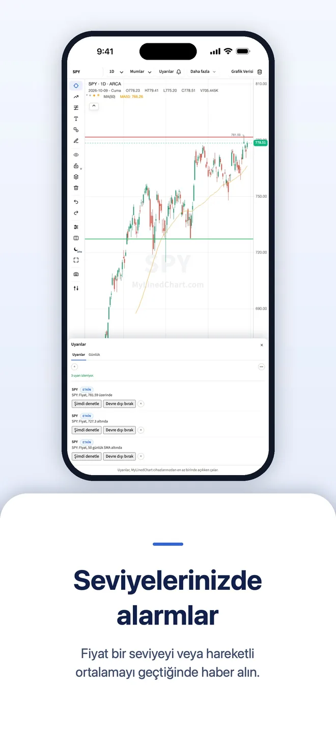 iPhone üzerinde MyLinedChart, görsel 8