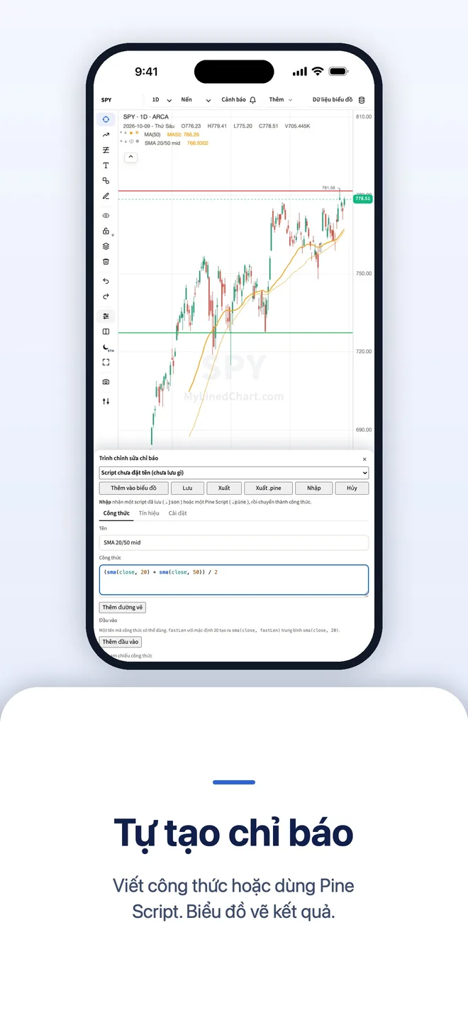 MyLinedChart trên iPhone, hình 5