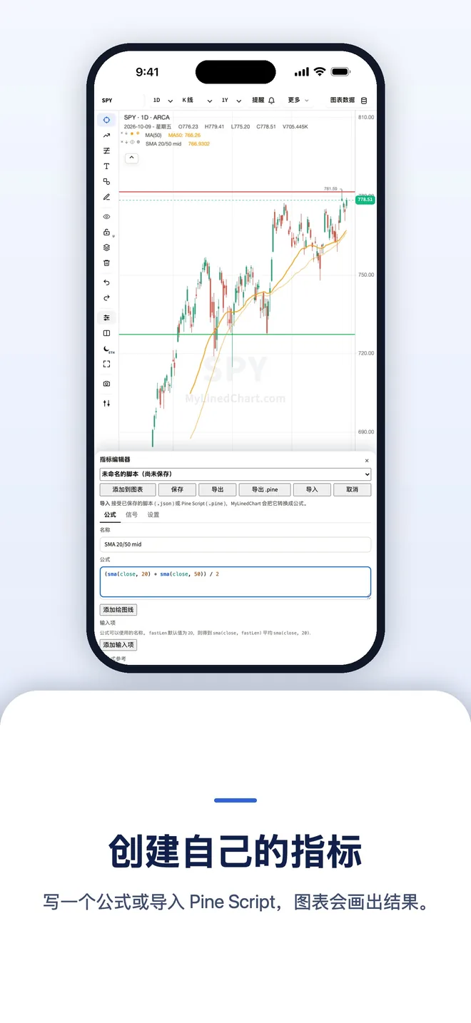 iPhone 上的 MyLinedChart，图 5